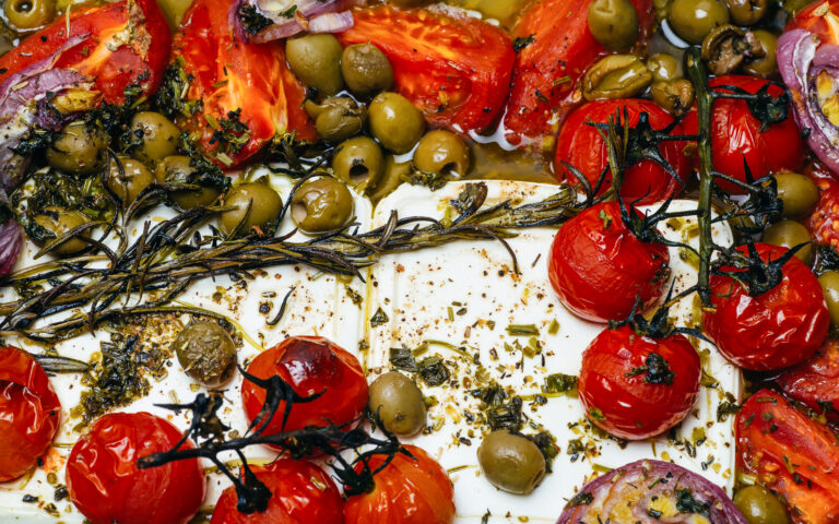 Herb-Roasted Olives and Tomatoes