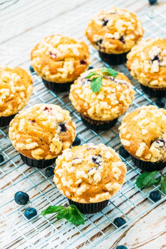 Healthy Maple Blueberry Zucchini Muffins