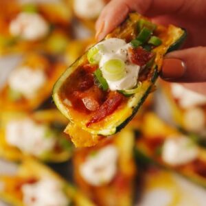 Loaded Zucchini Skins