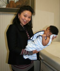 Dr. Liu with Patient