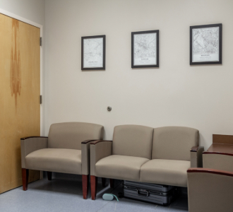 Chairs in an exam room