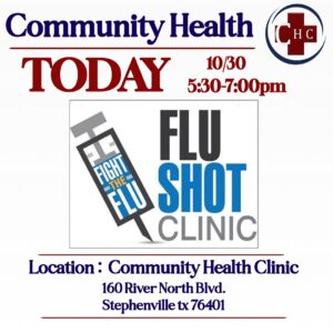 The Community Health Clinic provides Flu Vaccines